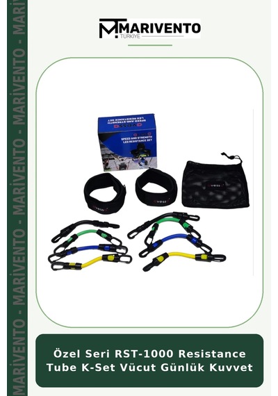 Özel Seri Rst-1000 Resistance Tube K-set Vücut Günlük Kuvvet Çok Renkli