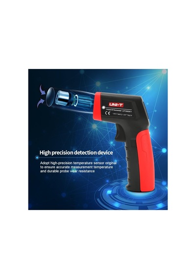 Unı-t Uni-trend Industrial Thermometer Ut300a+ Laser Infrared Thermometer Handheld Termometro Digital Industrial Non Contact Laser Temperature Meter Gun Ut300a+