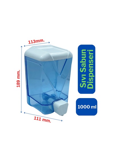 Wespa Plastik Şeffaf Sıvı Sabun Dispenseri 1000 ml. x 10 Adet