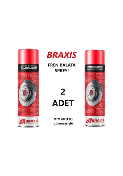 OTO MOTTO Braxıs Fren Balata Spreyi Braxis 500 ML 2 Adet