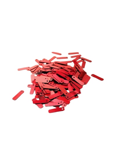 Kırmızı 15 X 5 Mm Dantel Oya Yazma Halhal Abiye Lazer Kesim Pul 1000 Adet / 40 Gram