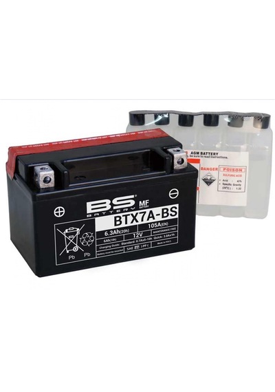 Bs Btx7a-bs Mf 12 V 6.3 Ah 105 A En Moto