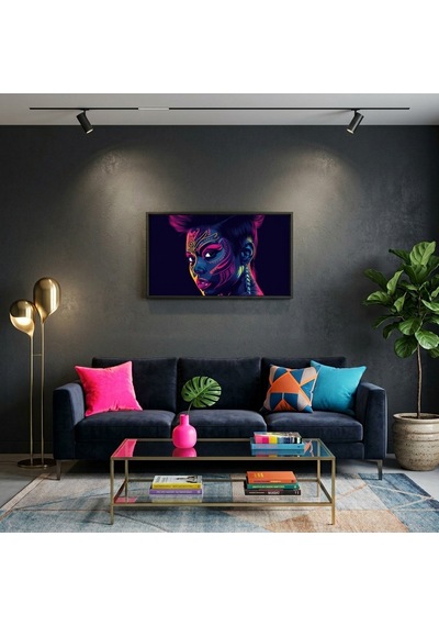 Neon Yüzler Pop Art Kadın Portre Serisi 22 Canlı Renkler Ve Asi Duruş