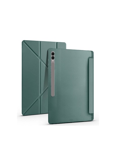 Samsung Uyumlu Galaxy Tab S9 Ultra 14.5'' Standlı Kalem Bölmeli Katlanabilir Tablet Kılıfı Kapaklı Kılıf