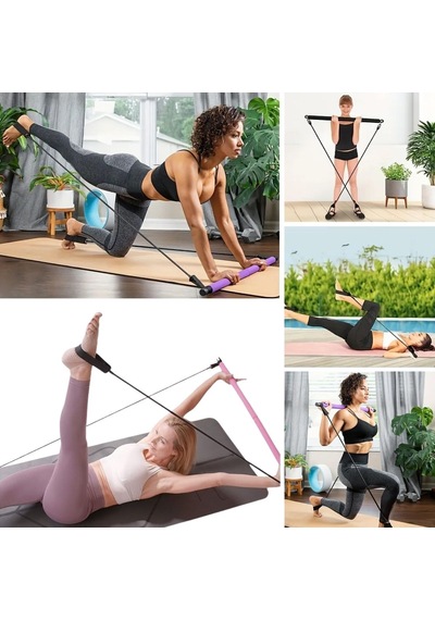 Buffer Jimnastik Çubuğu Plates Barı Taşınabilir Spor Ve Egzersiz Aleti Mor