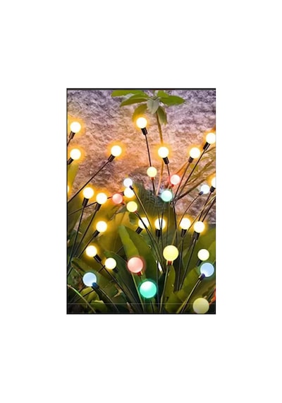 Mobgift 8 Led'li Güneş Enerjili Bahçe Çiti Aydınlatma Lamba Renk