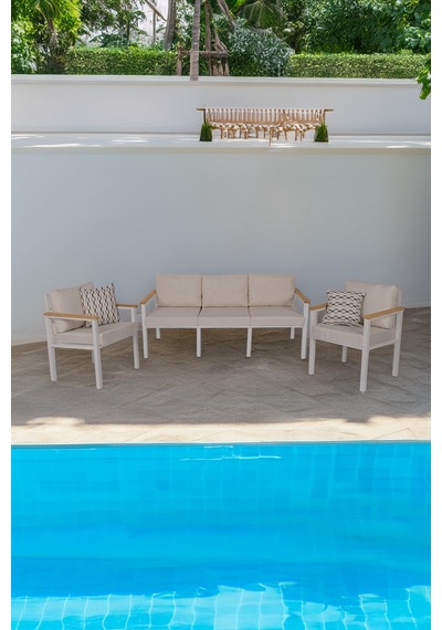 Neokas Bahçe Takımı, Balkon Mobilyası, 1+1+3, Kafe Koltuğu, Bekleme Alanı Koltuğu Beyaz Neokas Bahçe Takımı, Balkon Mobilyası, 1+1+3, Kafe Koltuğu, Bekleme Alanı Koltuğu Beyaz