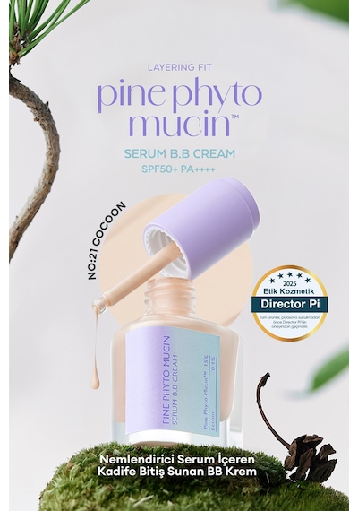 Missha Layering Fit Pine Phyto Mucin Serum BB Cream SPF50+ Pa++++ Cocoon