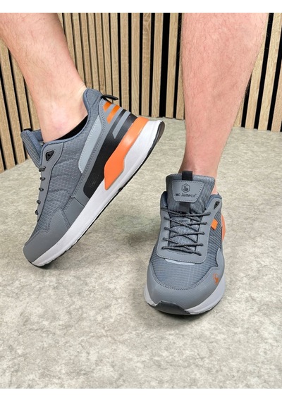 Günlük Erkek Sneaker Bağcıklı Kalın Tabanlı Rahat Hafif Spor Ayakkabı 2019 Füme - Oranj Günlük Erkek Sneaker Bağcıklı Kalın Tabanlı Rahat Hafif Spor Ayakkabı 2019 Füme - Oranj