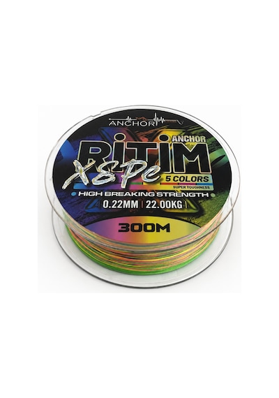 İp Örgü Misina - 8 Kat - Anchor Ritim X8 - 300mt - Ebruli - 0.22mm