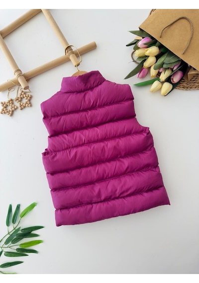 Miniğimin Cicileri Minigimin Cicileri Cepli Unisex Şişme Yelek - Mor Mor