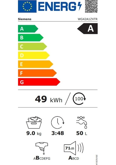 Siemens WG42A1ZXTR 1200 Devir 9 KG Çamaşır Makinesi