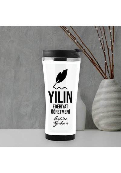 Yılın Edebiyat Öğretmeni Isme Özel Termos Mug