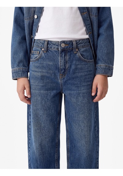 Koton Rahat Kesim Cep Detaylı Pamuklu Barrel Denim Pantolon Koyu İndigo 7wkb40019td