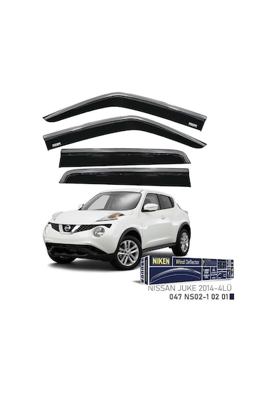 Niken Nissan Juke Cam Rüzgarlığı Kromlu 4&apos Lü 2014+ Sonrası