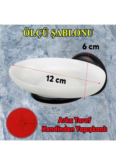 Sabunluk Katı Sabunluk Yapışkanlı El Sabunluğu Siyah Çok Renkli