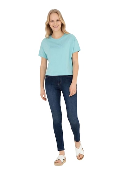 U.S. Polo Assn. Kadın Bisiklet Yaka Tişört Mint