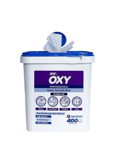 Mr.oxy Mr. Oxy Profesyonel Yüzey Temizlik Mendili 400'lü Tekli