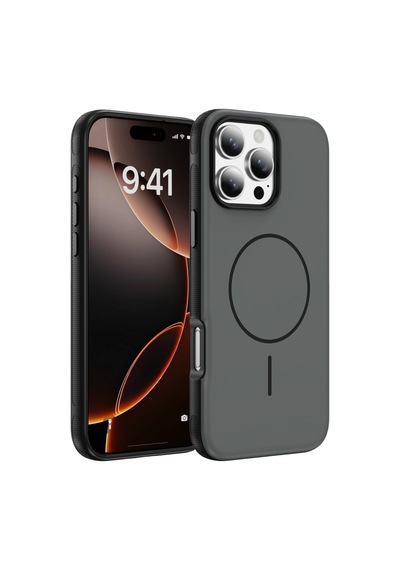 Joko Apple iPhone Uyumlu , 16 Pro Max Neksa Magsafe Kapak - Siyah