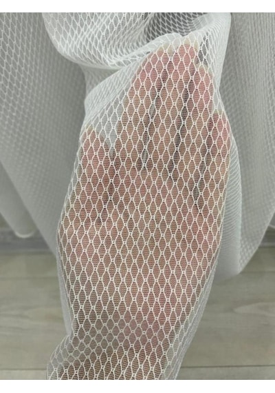 İncilife Home Modern Dokulu Petekli 1/2,5 Orta Normal Pileli Tül Perde Ekru Renk Ekru