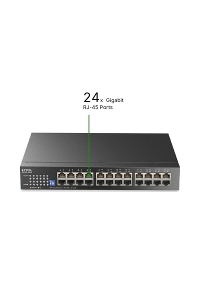 Zyxel Ağ Anahtarı 24 Bağlantı Noktası Yönetilmeyen Gigabit Gs1100-24es