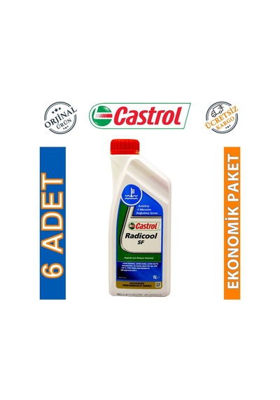 Castrol Radicool Sf Konsantre Kırmızı Antifriz 1 Lt 6 Adet