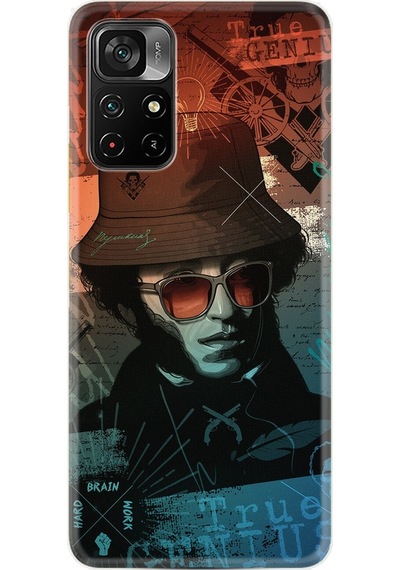 Xiaomi Poco M4 Pro Kılıf Silikon Desen Hard Brain Work 1646