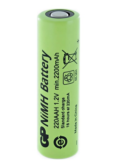 Gp 220aah 2200 Mah Nimh Düz Kafa Endüstriyel Aa Şarjlı Kalem Pil