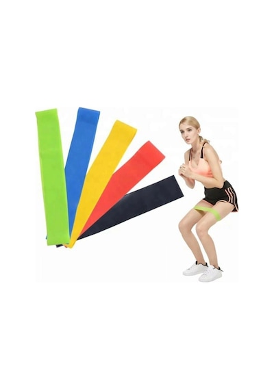 Zenvia Pilates Squat Aerobik Direnç Lastiği 5 Li Paket Znv2026 Çok Renkli