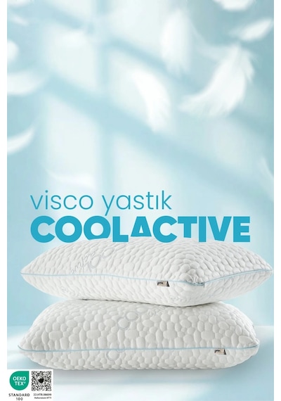 Akıllı Soğuk Cool Actıve Kumaş - Tombul Visko Yastık - Terleme Ve Isı Önleyici Ortopedik Yastık 1 Adet Çok Renkli