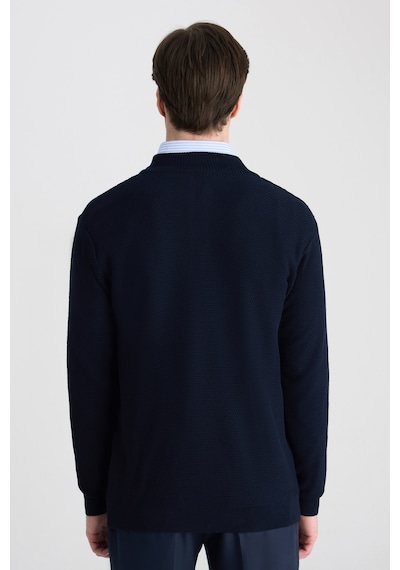 D's Damat Ds Damat Regular Fit Lacivert Petek Örgü Kazak 5hf063902155m 101