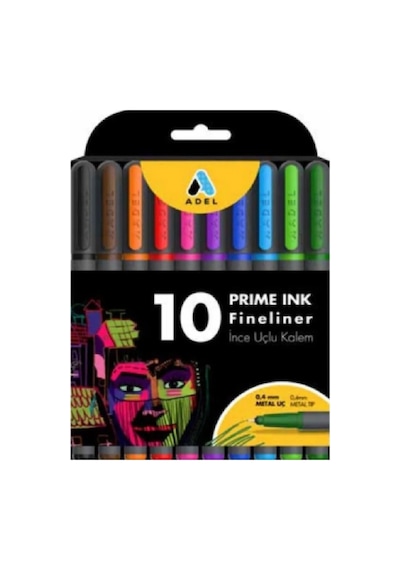 A5 Eskiz Defteri + Fineliner 10 Lu İnce Uçlu Set Çok Renkli