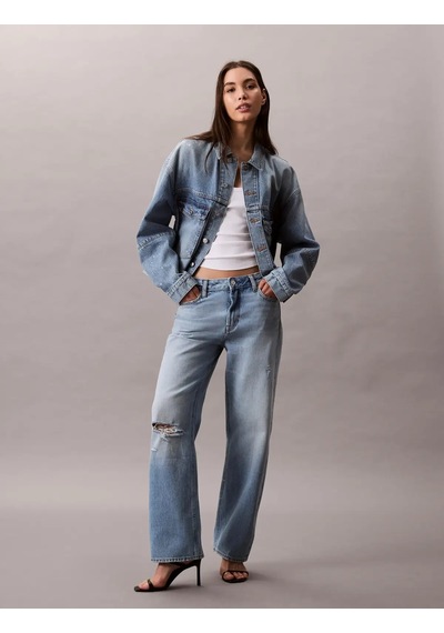 Calvin Klein Denım Jacket Raıny Mavi Kadın Kot Ceket