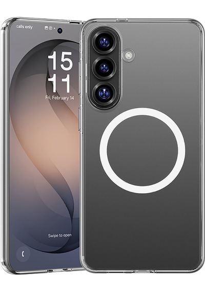Galaxy Uyumlu S26 Plus Uyumlu Kılıf M-safe Şarj Özellikli Benks Magnetik Crystal Serisi Şeffaf Kapak Şeffaf Şeffaf