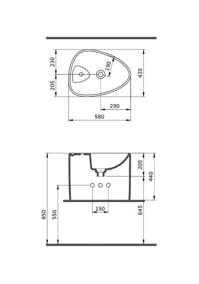 Bocchi Etna 1343-A01-0126 Tezgah Üstü Monoblok Lavabo Beyaz 1466841