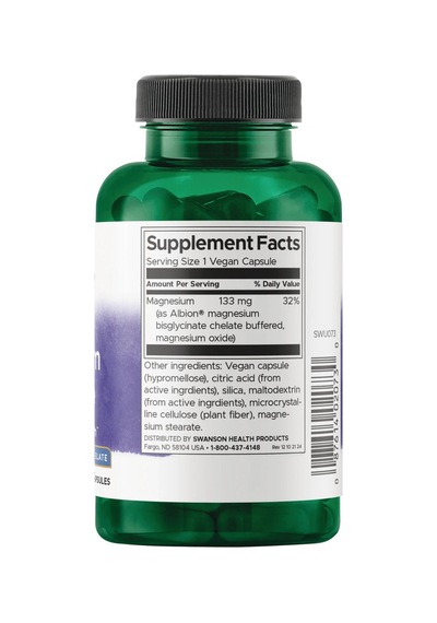 Swanson Nutrition Albion Magnezyum Glisinat 133 Mg 90 Kapsül Gıda Takviye