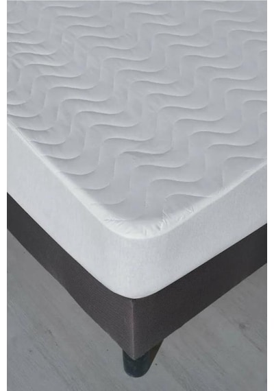 Bebesi Sıvı Geçirmez Fitted Kapitoneli Alez 220x200 Cm Çift Kişilik Alez Beyaz