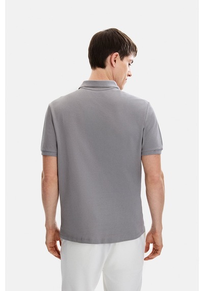 Back And Bond Gri Regular Fit Polo Yaka Tişört