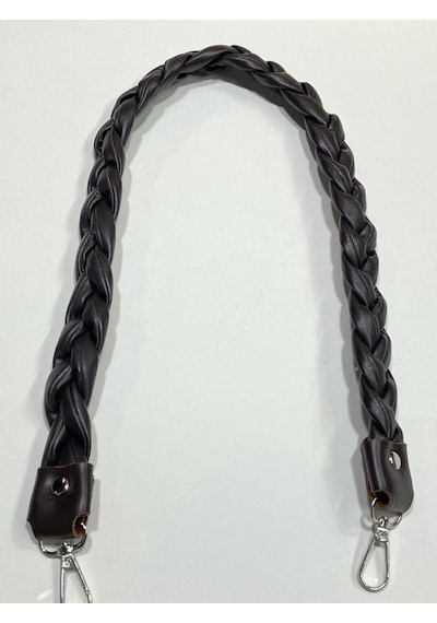 Karantuhafiye Çanta Sapı / Saç Örgü Tekli Çanta Sapı /70 Cm Kahve Kahve Kahverengi