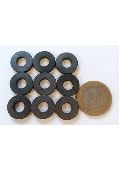 17 Mm Güçlü Delikli Yuvarlak Mıknatıs - 50'li Paket - Magnet Ve El Yapımı Ürünler İçin Hobi Mıknatısı