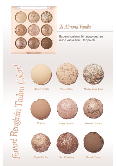 Dasique Mat Ve Işıltılı Renk Seçenekleri Sunan Far Paleti Shadow Palette 21 Almond Vanilla 21 Almond Vanilla