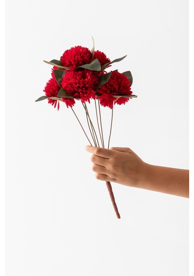Yapay Kasımpatı Çiçeği Kırmızı 40 Cm 7 Dal Çok Renkli