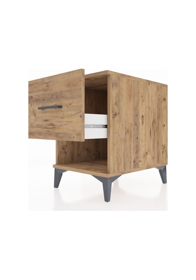 Kronos Komodin Tek Çekmeceli 44x59x64 Çam-çam Atlas Çam