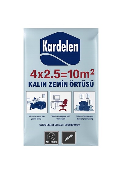 Kardelen Hışır Örtü Naylon Koruyucu Zemin Ve Eşya Örtüsü 10 M²