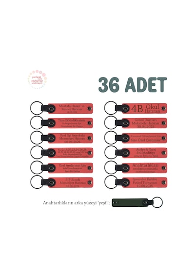 Nar Çiçeği, Eczanelere Özel, Müşterilerinize Hediyelik Promosyon 36' Lı Anahtarlık Set, Kurumsal Çok Renkli