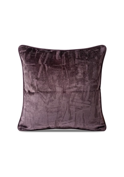 "sketch" Kadife Dokulu Kırlent Kılıfları - 45x45 Mürdüm