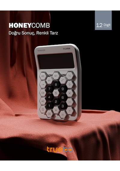 Truebo HoneyComb Beyaz Renkli Hesap Makinesi