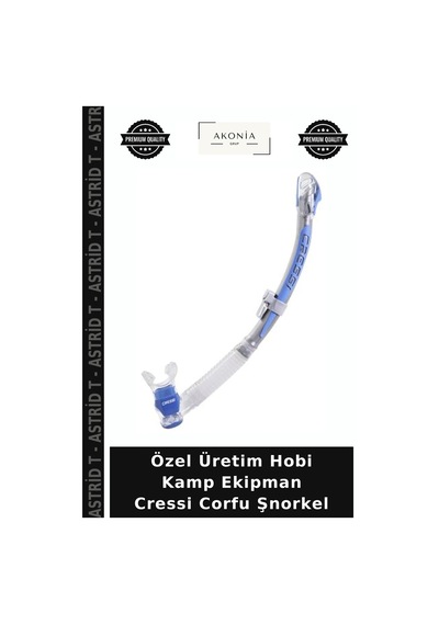 Özel Üretim Hobi Kamp Ekipman Cressi Corfu Şnorkel Clear/sılver/pınk