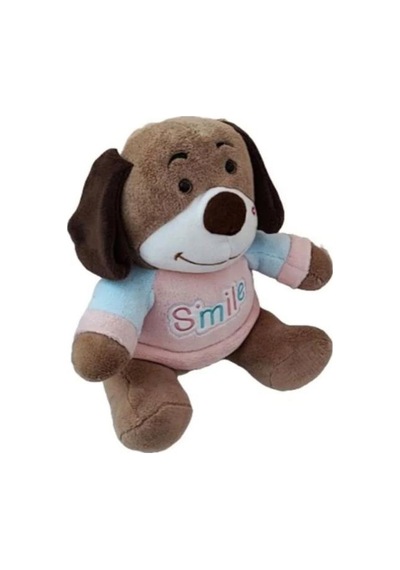 Uyku Ve Oyun Arkadaşım Peluş Smile Köpek Açık Kahve 40cm Açık Kahverengi