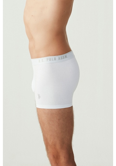 U.S. Polo Assn. Erkek Beyaz 3 Lü Boxer 80097 Beyaz